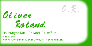 oliver roland business card